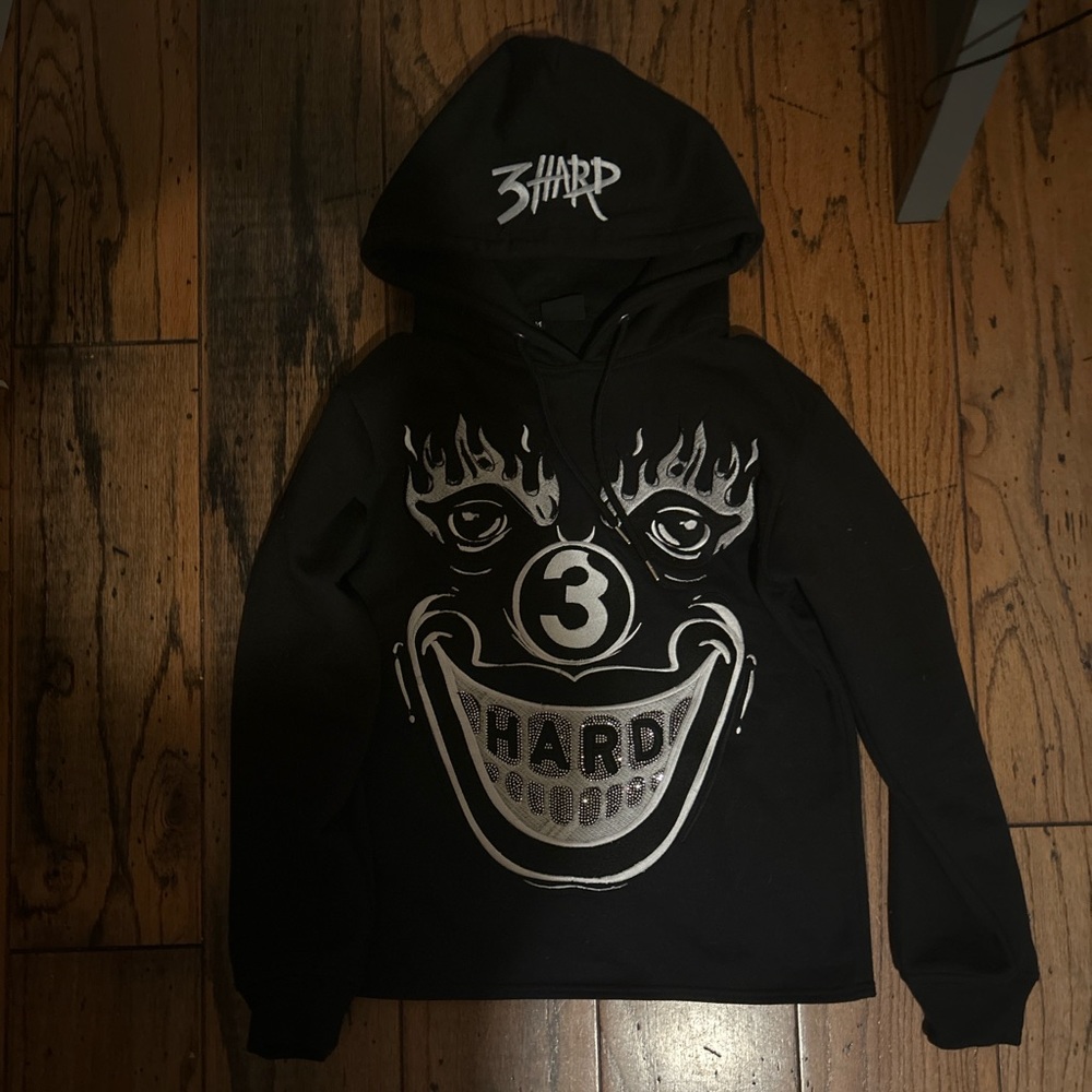 Black designer 3 Hard hoodie